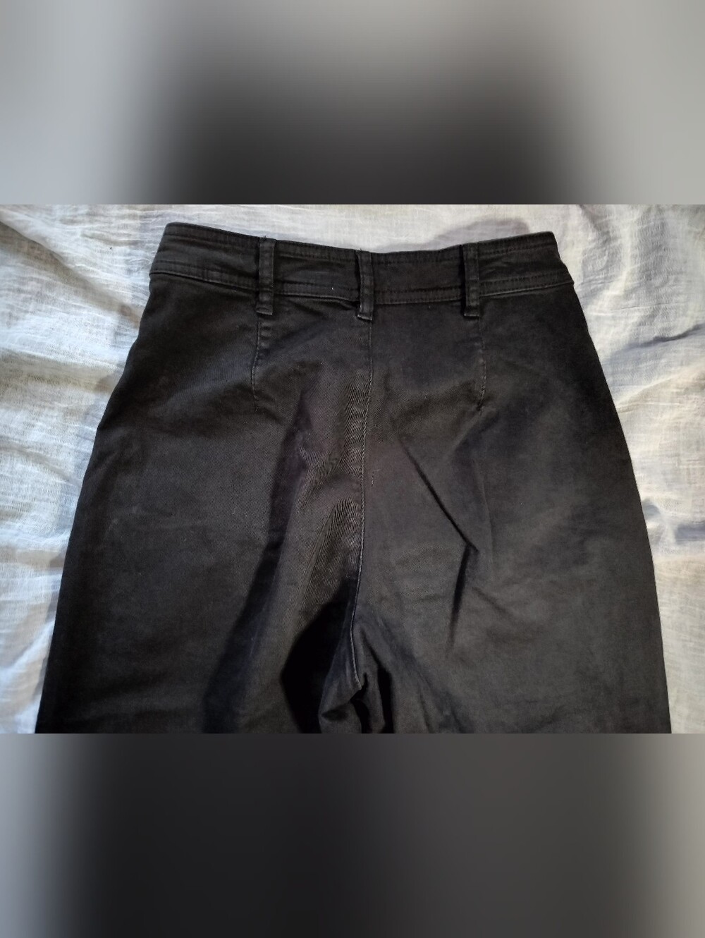 Marine Layer Bridget Black Wide Leg Crop Pants Gaucho Style High Rise Twill - 4 - Picture 6 of 7